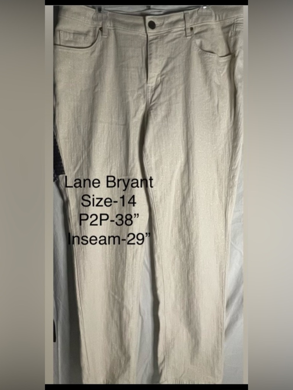 💰Lane Bryant Cream Straight Leg Pants